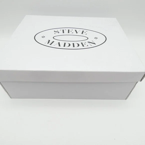 Steve Madden Domm Black Leather Cut Out Cage Stiletto Heel Sandals DOMM01S1 6.5M - Picture 6 of 7